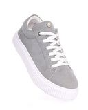 Gray Genuine Leather Casual Sneakers (4)