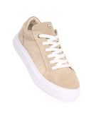 Beige Genuine Leather Casual Sneakers (4)