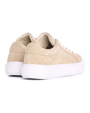 Beige Genuine Leather Casual Sneakers (3)