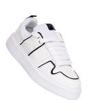 Bulky White Sneakers With Black Line (5)