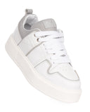 Bulky White Sneakers With Gray Line (5)
