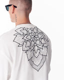 Embroidery Mandala White Oversized T-shirt