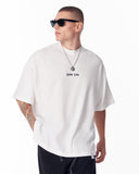 Embroidery Mandala White Oversized T-shirt (3)