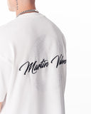 Mandala Shining Print with 3D Embroidery T-shirt White (5)