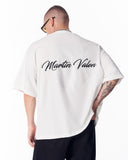 Mandala Shining Print with 3D Embroidery T-shirt White