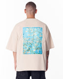 Van Gogh Blossoms Beige Oversized T-shirt (4)