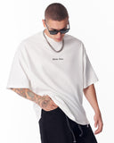 Gothic Depth Applique Patch White Oversized T-shirt (3)