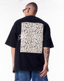 Applique Lace 3D Embroidery T-shirt Black (10)