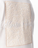 Applique Lace 3D Embroidery T-shirt White (4)