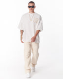 Applique Lace 3D Embroidery T-shirt White (7)