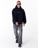 Mandala Shining Print with 3D Embroidery Hoodie Black (6)