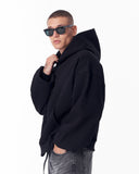 Mandala Shining Print with 3D Embroidery Hoodie Black (9)