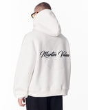 Mandala Shinning Print with 3D Embroidery Hoodie White (6)