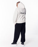 Mandala Shinning Print with 3D Embroidery Hoodie White (7)