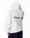 Mandala Shinning Print with 3D Embroidery Hoodie White (3)