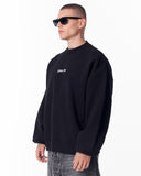 Embroidery Mandala Black Oversized Sweatshirt (5)