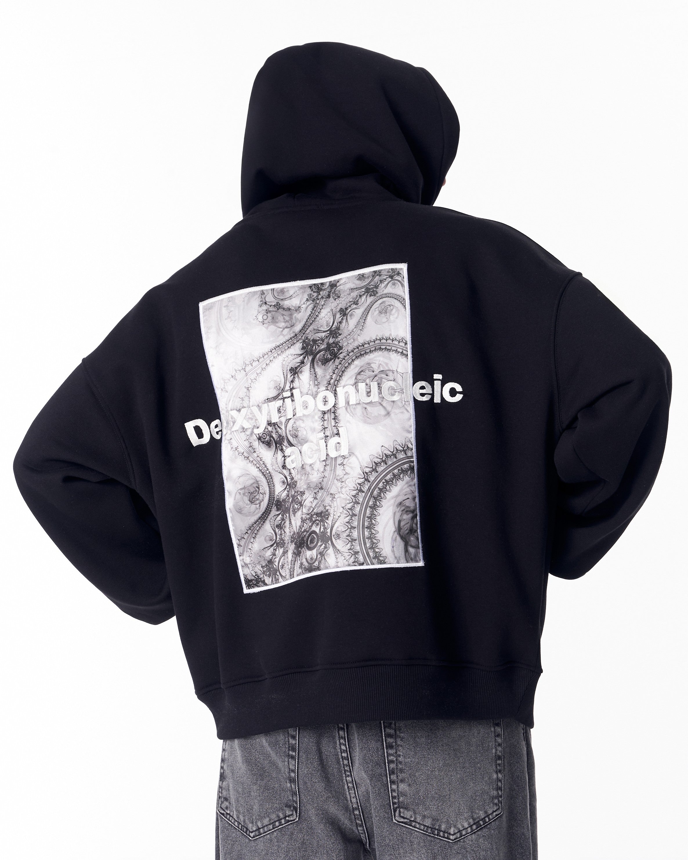 Urban DNA Applique Patch Black Hoodie | Martin Valen