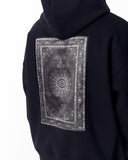Gothic Depth Applique Patch Black Oversized Hoodie (5)