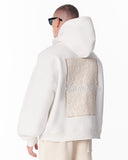 Applique Lace 3D Embroidery Hoodie White