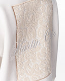 Applique Lace 3D Embroidery Hoodie White (2)
