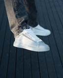 Axino Men's Casual White Sneakers With Gray Details (6)