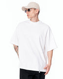 Because Text Print Oversized White T-Shirt with bold slogan artwork