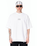 Look Mom Text Print Oversized White T-Shirt with black statement lettering