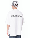 Namaste Streetwear Oversized White T-Shirt with oversized relaxed fit