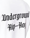 Underground Hip Hop Oversized White T-Shirt in white cotton streetwear style