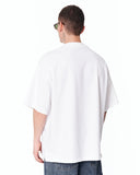 Utility Pocket Oversized White T-Shirt with relaxed streetwear design