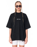 Embroidery Mandala Oversized Black T-shirt with back mandala embroidery