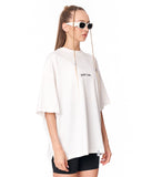 Embroidery Mandala Oversized White T-shirt with oversized fit