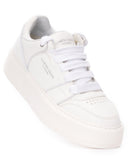 Martin Valen High Sneakers in Full White top three-quarter view
