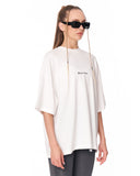 Gothic Depth Applique Patch Oversized White T-shirt oversized fit