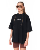 Heritage Fusion Black Oversized T-shirt with oversized streetwear fit