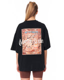 Heritage Fusion Black Oversized T-shirt with heritage inspired back artwork