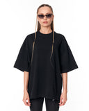“Loved Me” Text Print Black Oversized T-shirt in relaxed oversized fit