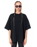 No Heart Graphic Black Oversized T-shirt with oversized streetwear fit