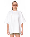 No Heart Graphic White Oversized T-shirt with oversized streetwear fit