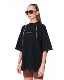 Oversized Monarch Loop Black T-Shirt with oversized streetwear fit