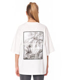 Urban DNA Applique Patch Oversized White T-shirt back view