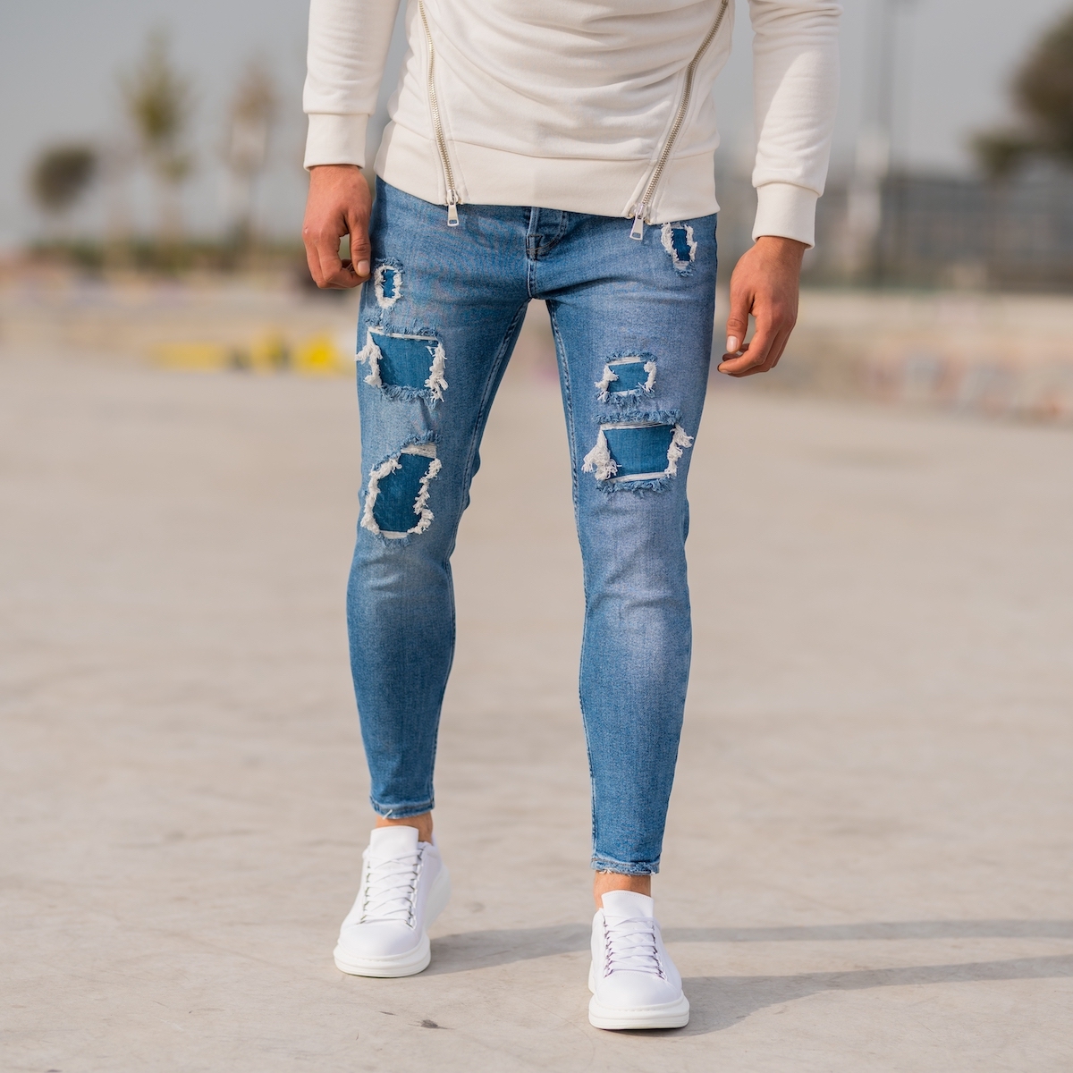 Men's Distorted Patch Jeans