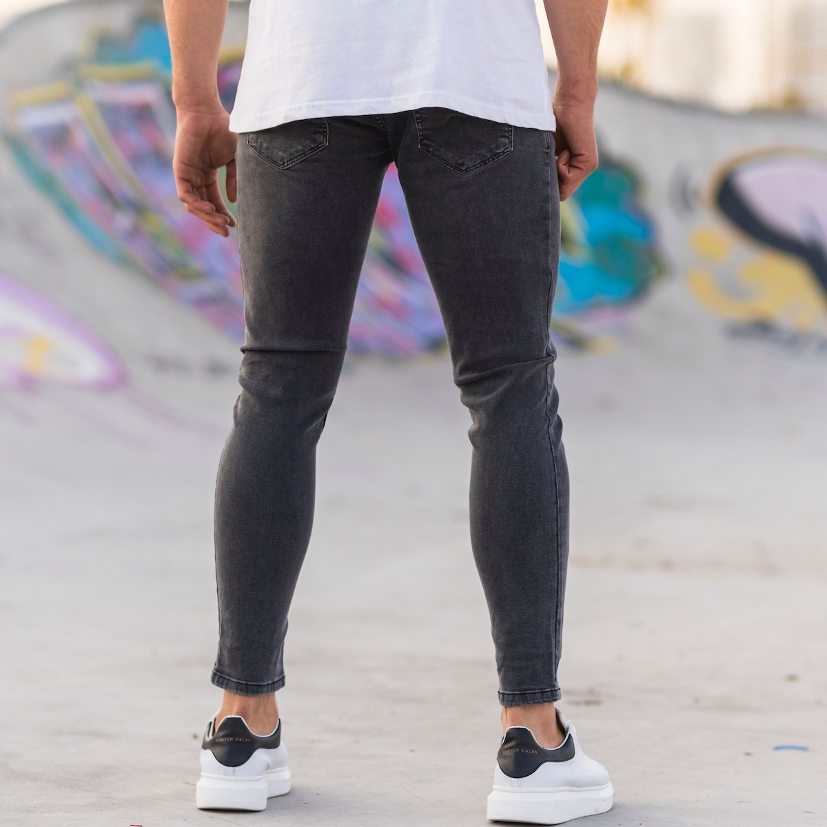 Men's Distorted Jeans In Anthracite