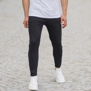 Men's Skinny Basic SweatPants In Black - 1