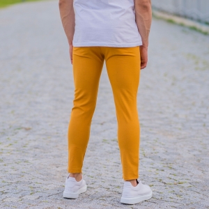 Modern Cut Trousers In Mustard - 7