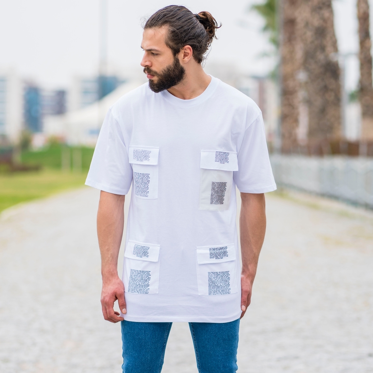 Men S Oversize T Shirt With Pocket Details