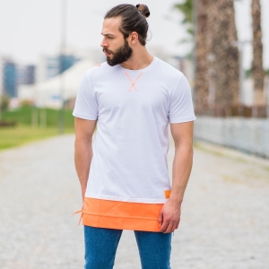 Men's Double-Tailed Neon Oversize T-Shirt