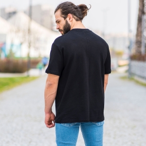 Men's Dotwork Oversize T-Shirt In Black