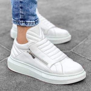 Men’s High Sole Outdoor Designer Sneakers Shoes White