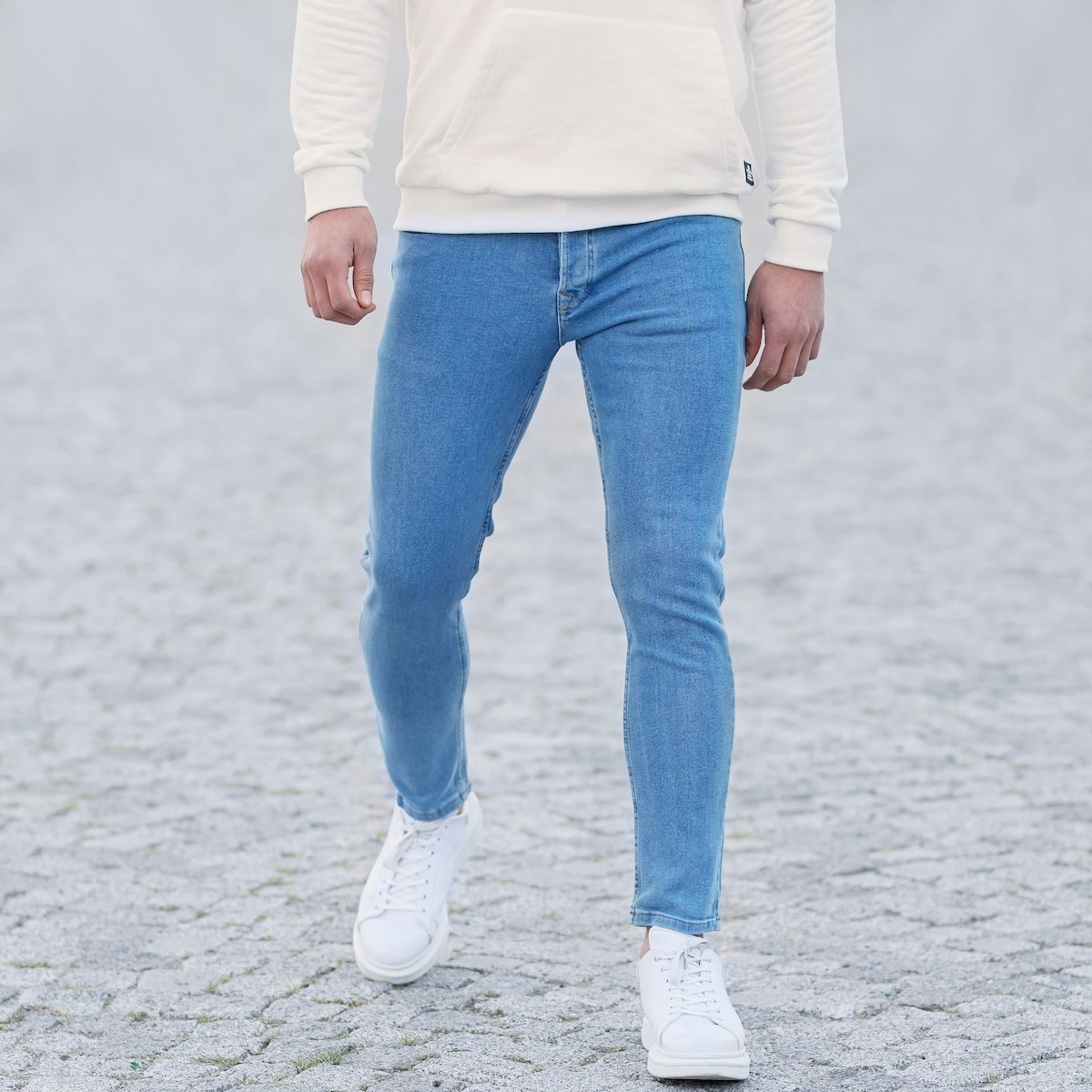 Herren Basic Skinny Jeans in blau | Martin Valen